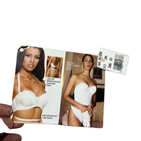 Va Bien NWT Vintage Womens Long Line Bustier Bra Convertible CREAM Corset 36D - Picture 8 of 10